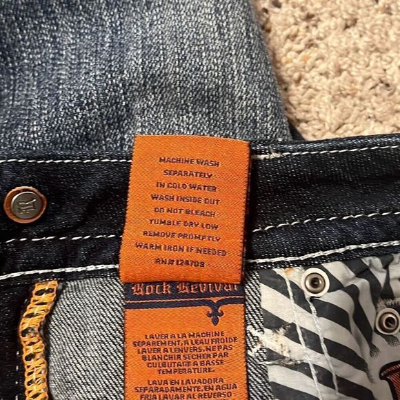 Rock Revival Nancy Dark Denim Easy Crop Size 26 - Picture 10 of 10